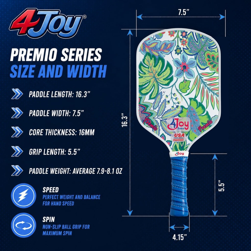 White Palm 4Joy Pickleball Paddle Premio Series